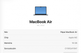 Újszerű Apple Macbook Air M2 13