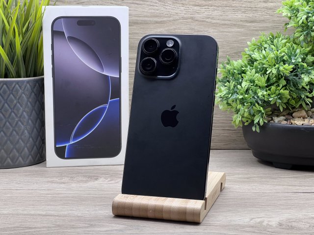 iPhone 16 Pro max Black Titanium 256GB 2 ÉV Garanciával 93%