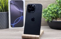 iPhone 16 Pro max Black Titanium 256GB 2 ÉV Garanciával 93%