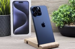 iPhone 15 Pro Max Blue Titanium 256GB 2 ÉV Garanciával 90%