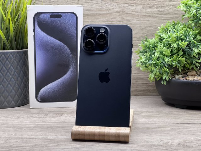 iPhone 15 Pro Max Blue Titanium 256GB 2 ÉV Garanciával 90%