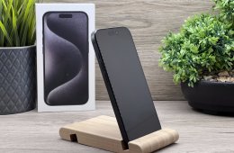 Hibátlan iPhone 15 Pro Black Titanium 128GB 2 ÉV Garanciával 90%