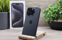 Hibátlan iPhone 15 Pro Black Titanium 128GB 2 ÉV Garanciával 90%