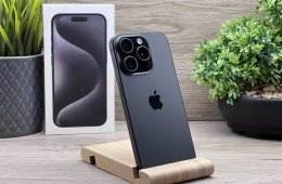 Hibátlan iPhone 15 Pro Black Titanium 128GB 2 ÉV Garanciával 90%