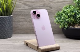 Hibátlan iPhone 15 Pink 256GB 2 ÉV Garanciával 91%