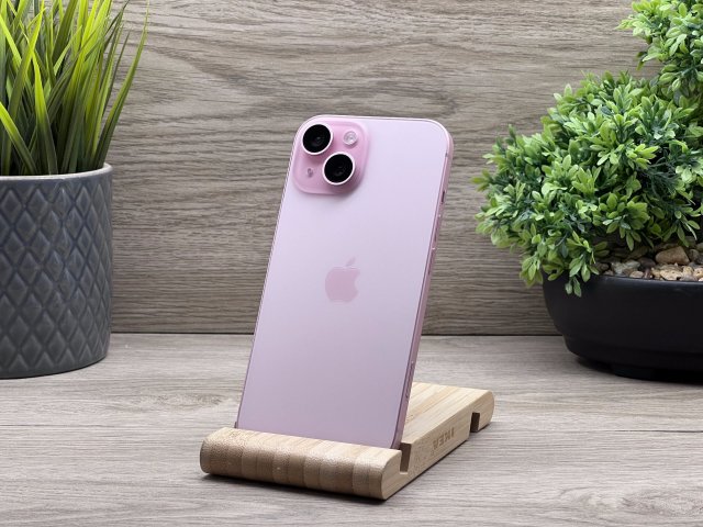 Hibátlan iPhone 15 Pink 256GB 2 ÉV Garanciával 91%