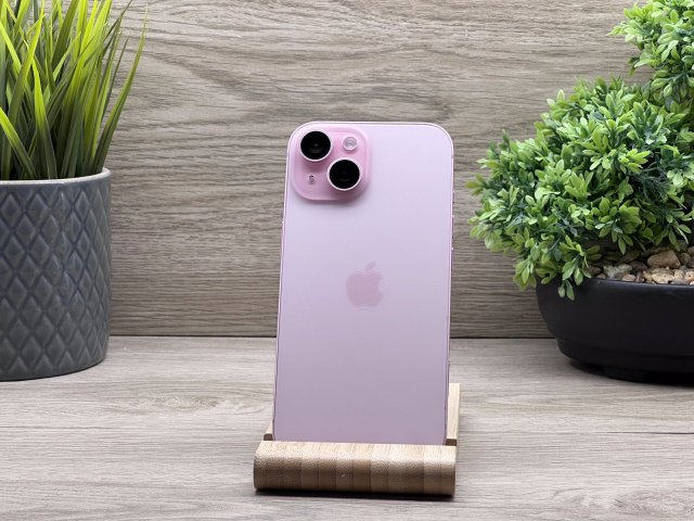Hibátlan iPhone 15 Pink 256GB 2 ÉV Garanciával 91%