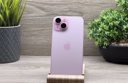 Hibátlan iPhone 15 Pink 256GB 2 ÉV Garanciával 91%