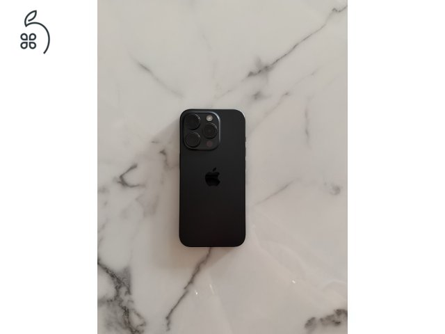 iPhone 15 Pro 256GB Fekete Titán - Újszerű, 89% aksi