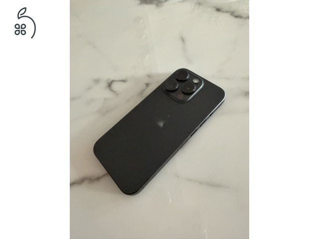 iPhone 15 Pro 256GB Fekete Titán - Újszerű, 89% aksi