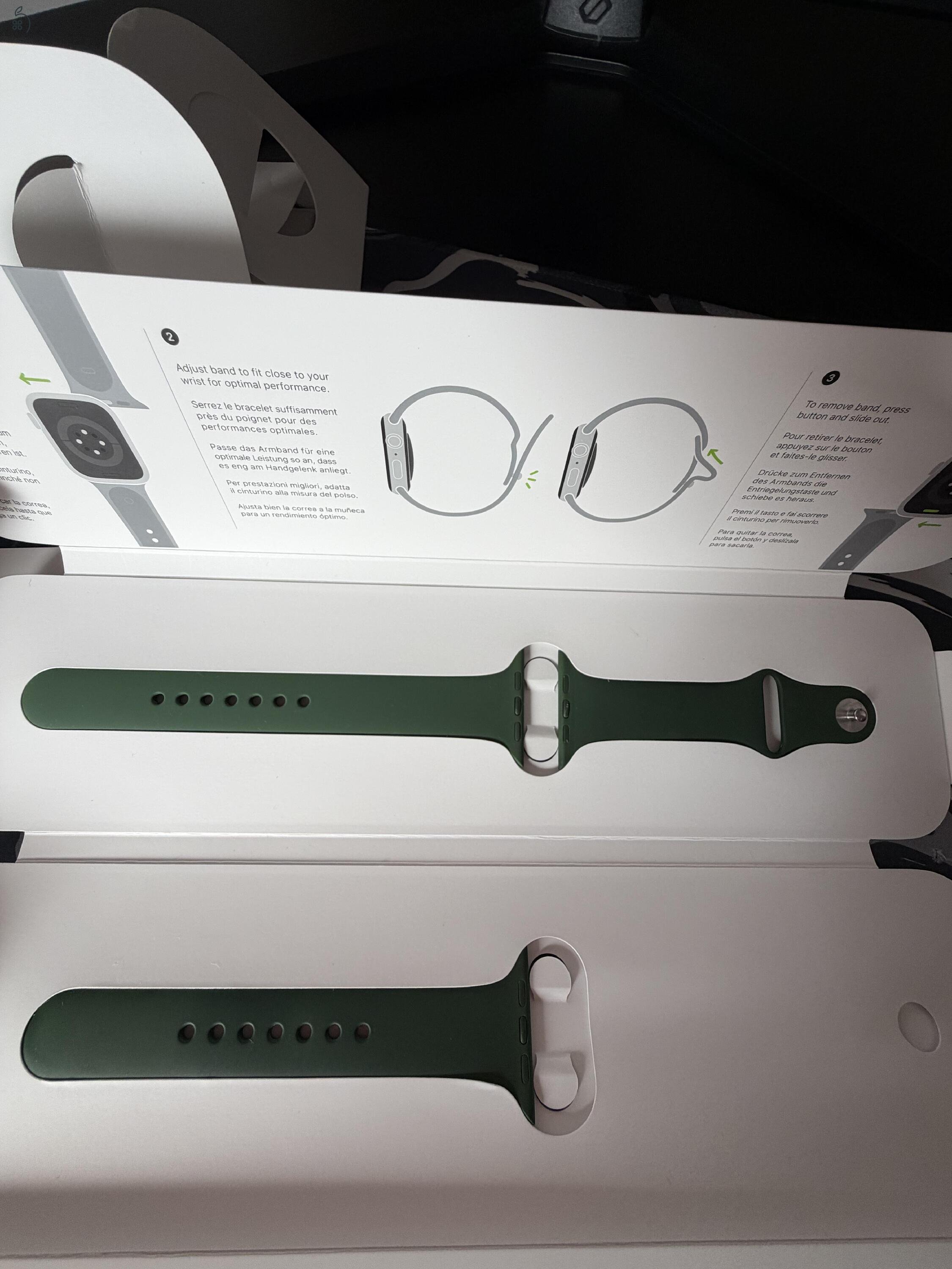 Eladó 45mm-es Apple Watch Series 7, zöld alumínium ház