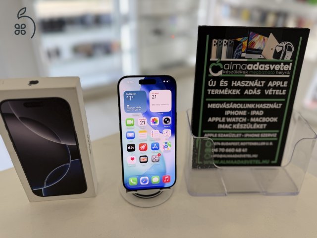 iPhone 16 Pro 128GB Független Használt/1-3 hónap gar./Akku 89%/p4813