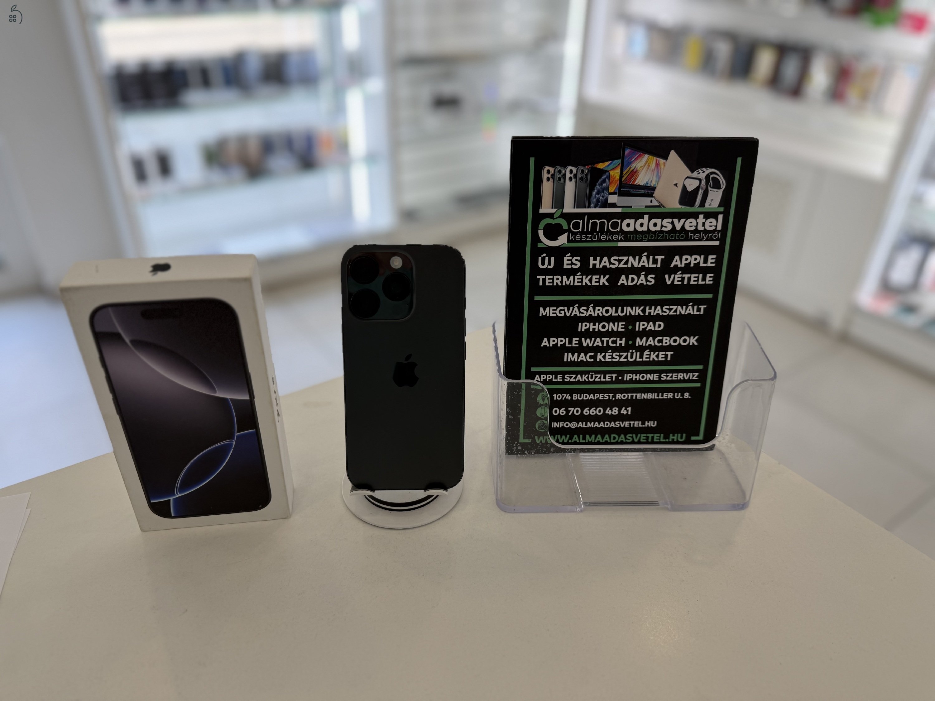 iPhone 16 Pro 128GB Független Használt/1-3 hónap gar./Akku 89%/p4813