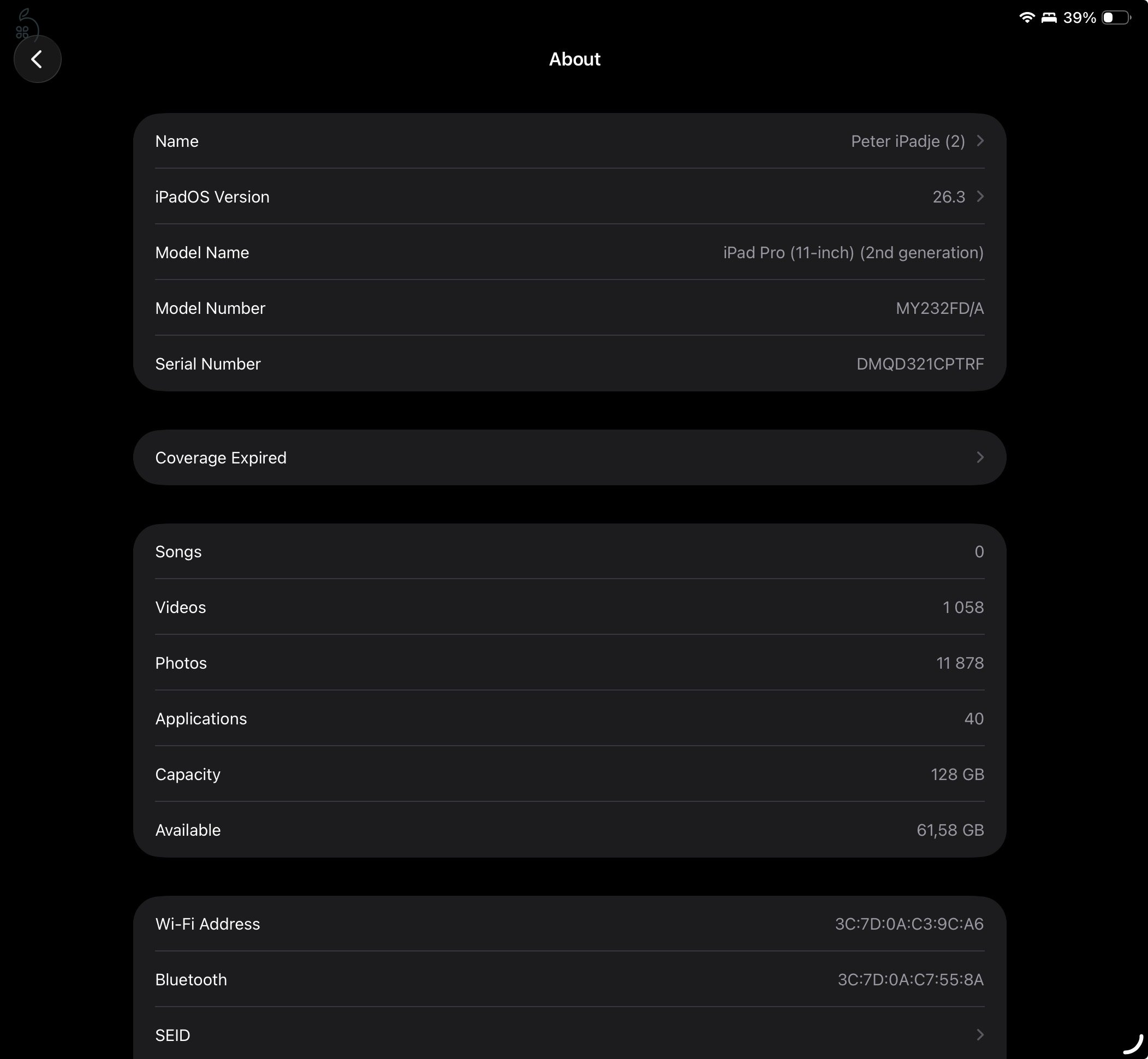 Ipad Pro 11 inch 2nd gen