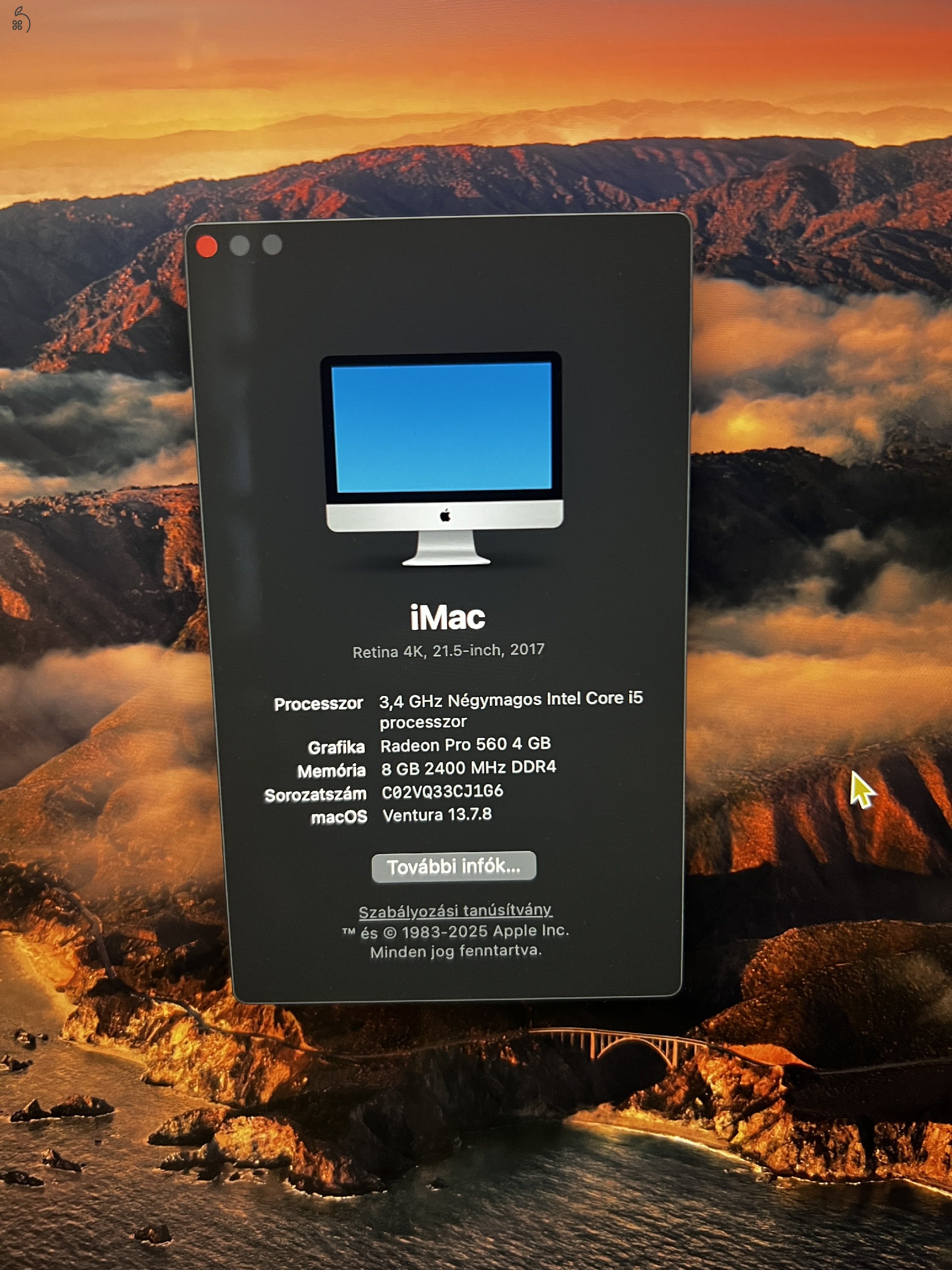 iMac Retina 4K, 21.5-inch, 2017, 1Tb