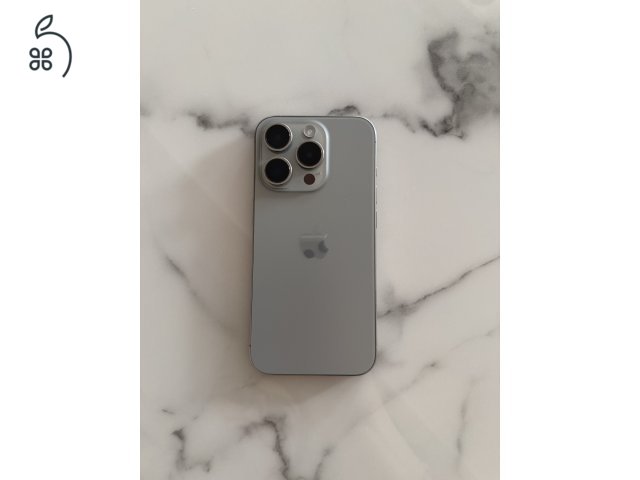 iPhone 15 Pro 256GB Natúr Titán - Újszerű, 90% aksi