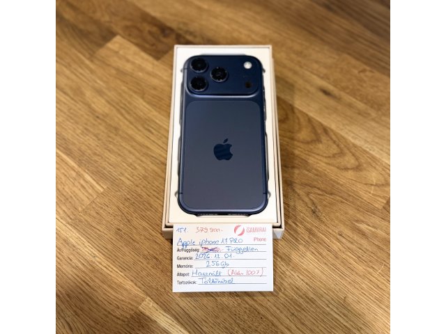 Apple iPhone 17 Pro - 256GB - Deep Blue - 100% akku - 2026.12.01 (151.)