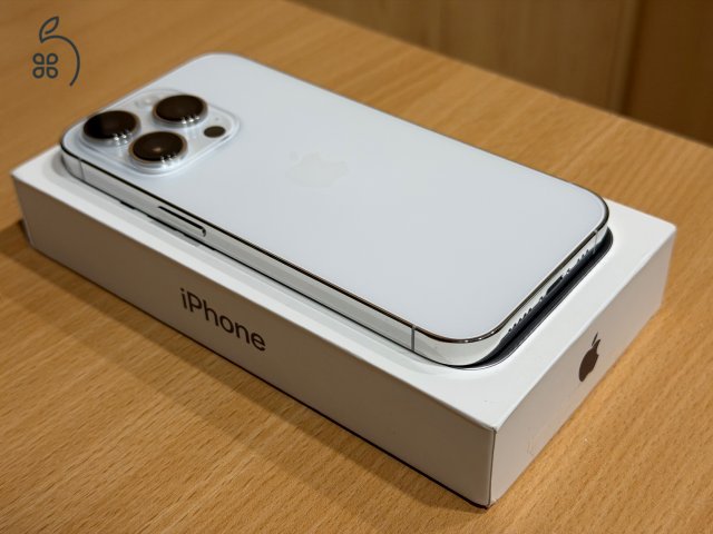iPhone 14 Pro 256GB - ezüst, új Apple akku, ajándék Spigen fólia, tok