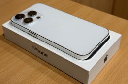 iPhone 14 Pro 256GB - ezüst, új Apple akku, ajándék Spigen fólia, tok