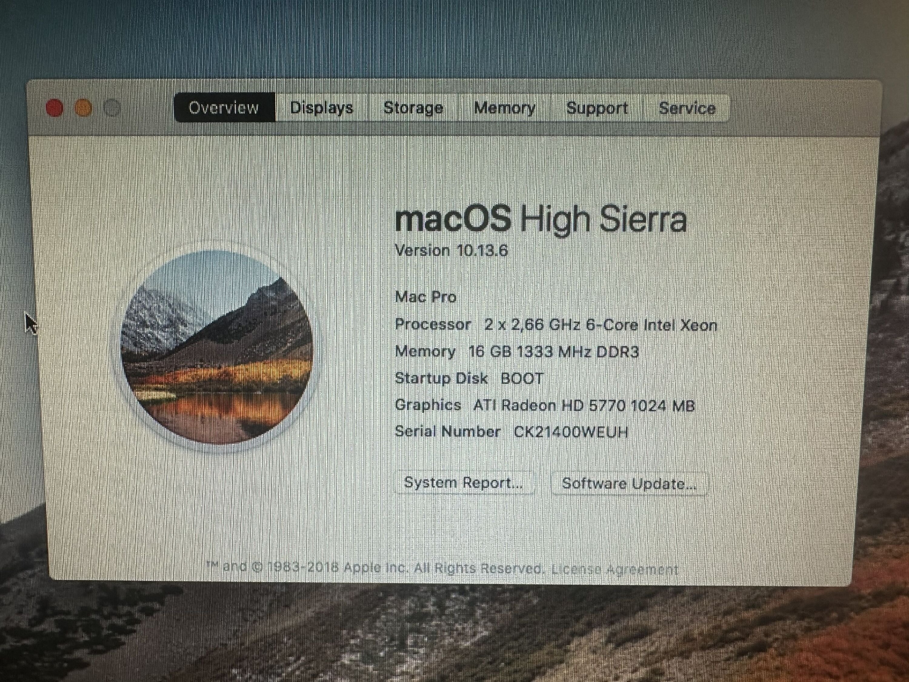 Mac Pro 2010 2x6 Core 2.66G IntelXeon, 16G RAM, 240GB SSD, 2TB HDD, ATI Radeon 5770 1GB
