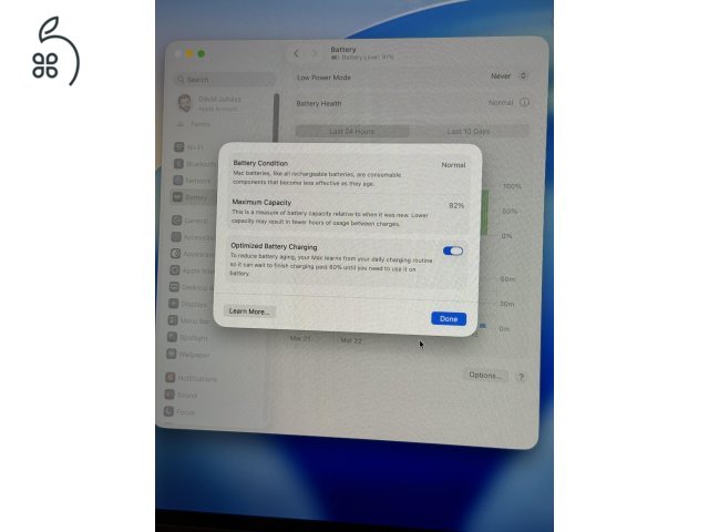 ???? Makulátlan MacBook Air M1 256 GB– végig tokban tartva, dobozzal, töltővel