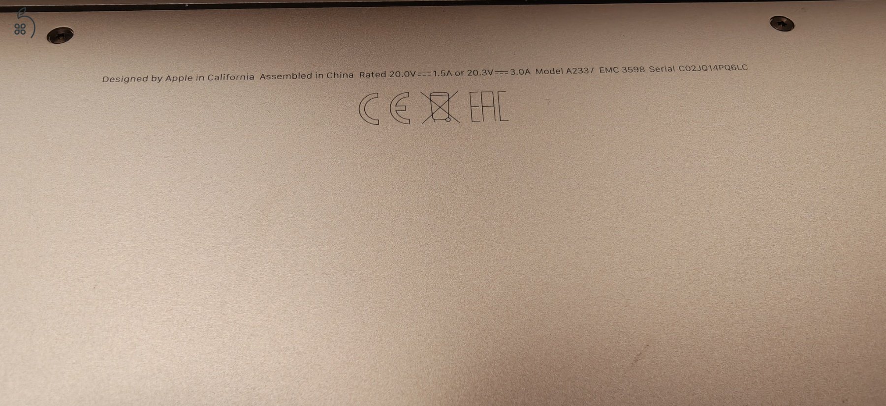 Apple MacBook Air 2020 ( A2337 ) laptop, M1 processzor, 8 GB RAM, 256 GB, Rose Gold, 13,3 hüvelykes Retina