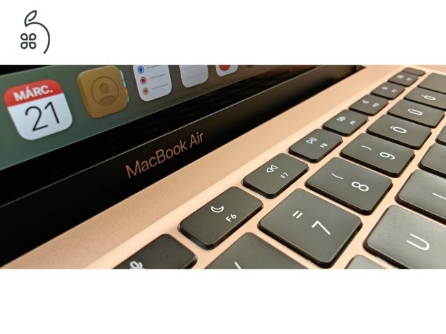 Apple MacBook Air 2020 ( A2337 ) laptop, M1 processzor, 8 GB RAM, 256 GB, Rose Gold, 13,3 hüvelykes Retina