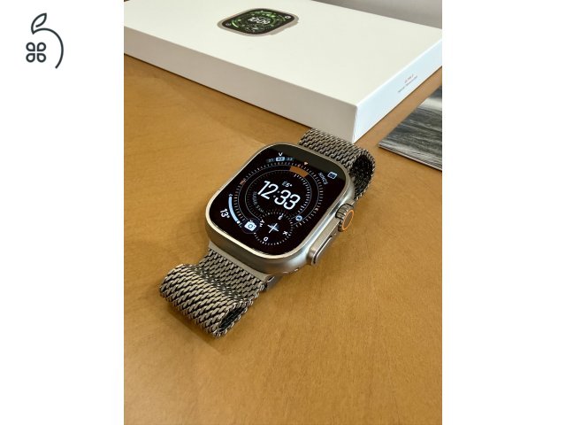 Apple Watch Ultra 3 – natúr titán, Milanese szíj, GARANCIÁS