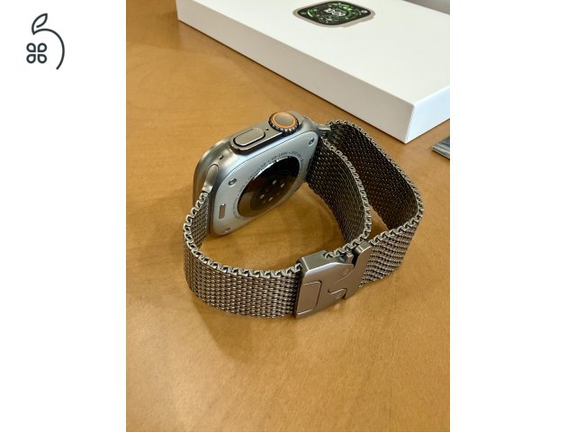 Apple Watch Ultra 3 – natúr titán, Milanese szíj, GARANCIÁS