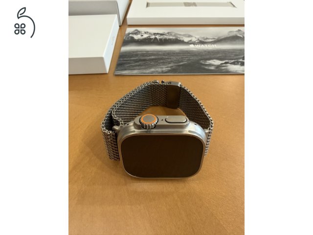 Apple Watch Ultra 3 – natúr titán, Milanese szíj, GARANCIÁS