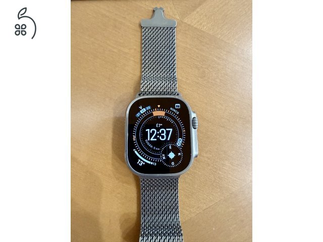 Apple Watch Ultra 3 – natúr titán, Milanese szíj, GARANCIÁS
