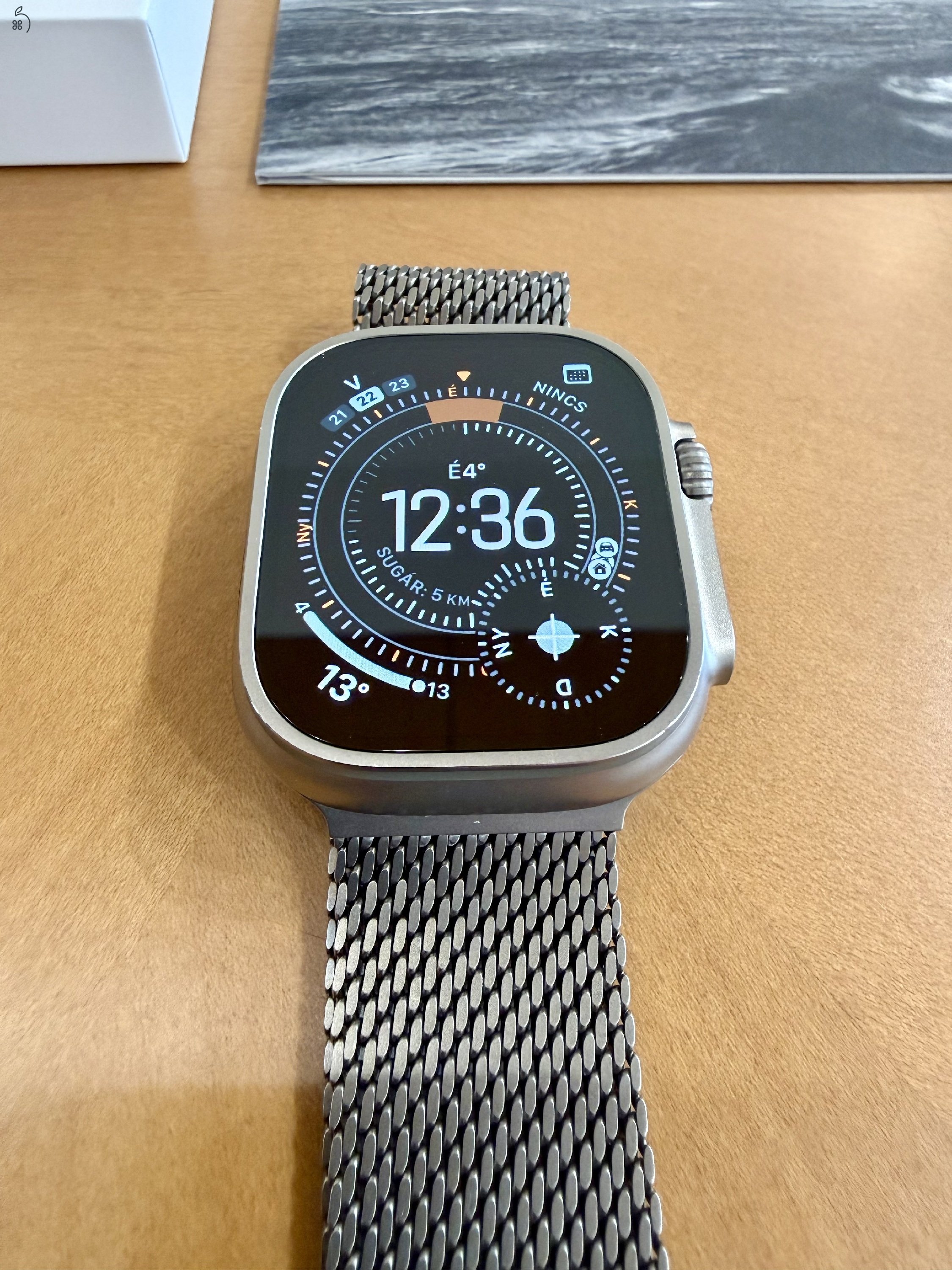 Apple Watch Ultra 3 – natúr titán, Milanese szíj, GARANCIÁS