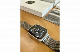 Apple Watch Ultra 3 – natúr titán, Milanese szíj, GARANCIÁS