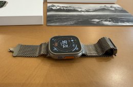Apple Watch Ultra 3 – natúr titán, Milanese szíj, GARANCIÁS