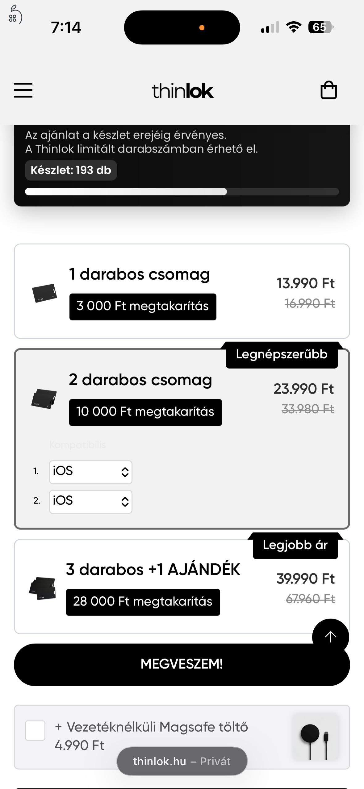 2 db thinlok gps kártya - Iphone-hoz