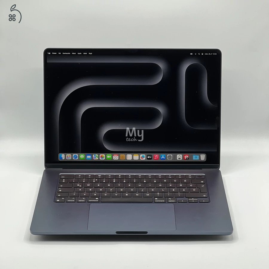 MacBook Air 15″ 2024, M3 8 Core, 16 GB RAM, 10 core GPU, 512 GB SSD, Midnight 27% Áfás, 0424AB 