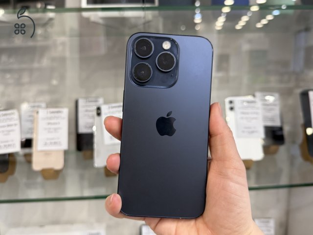 iPhone 15 Pro független kék 128GB akku 100%, kijelző új | 6 hónap garanciával (47) 