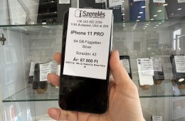 iPhone 11 Pro 64GB független silver | új akku | új kijelző | nincs face ID (43) iSzerelés.hu