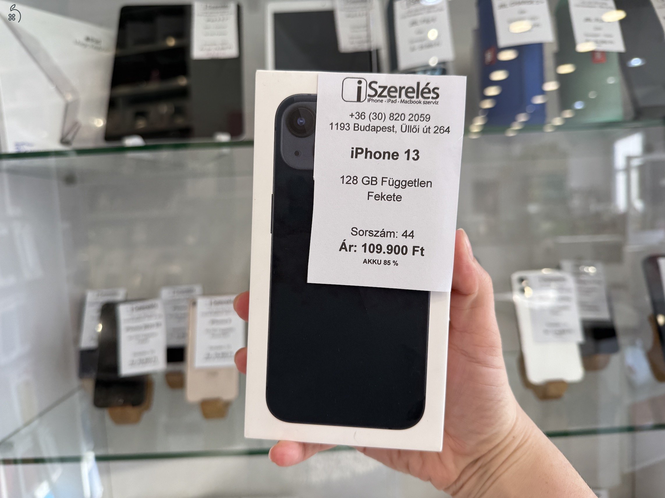 Garanciával | iPhone 13 128GB független fekete akku 85% (44) iSzerelés.hu