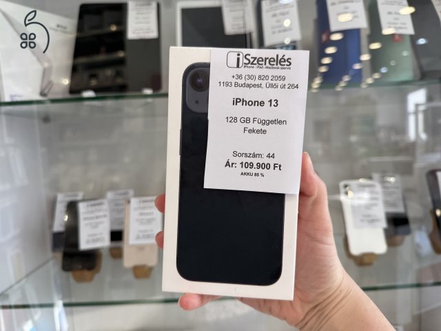 Garanciával | iPhone 13 128GB független fekete akku 85% (44) iSzerelés.hu