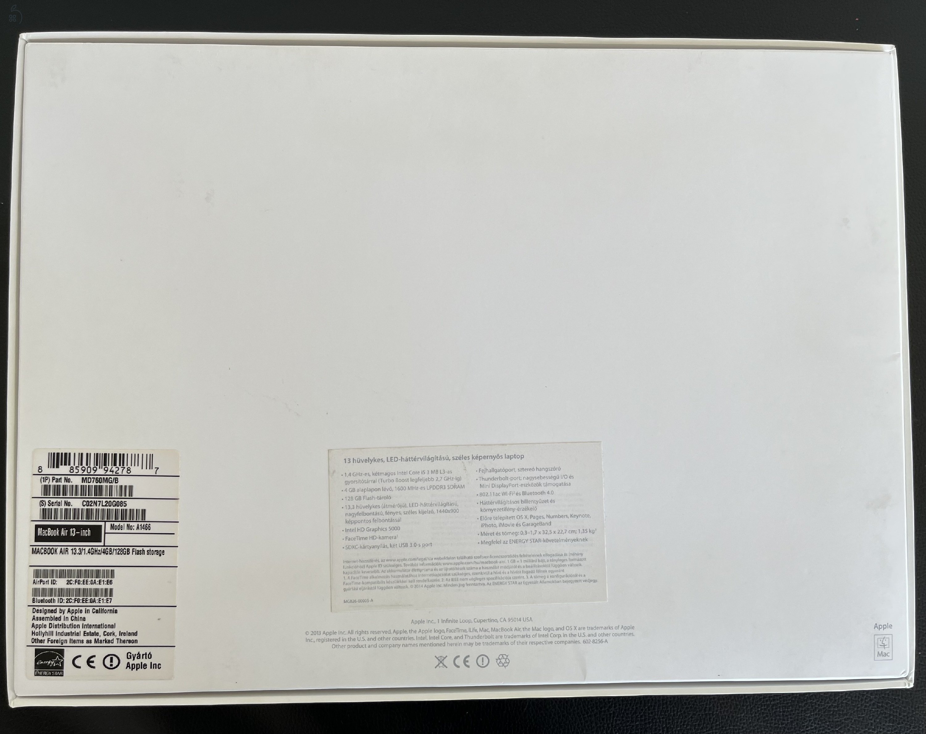 APPLE MACBOOK AIR 13” (2014)