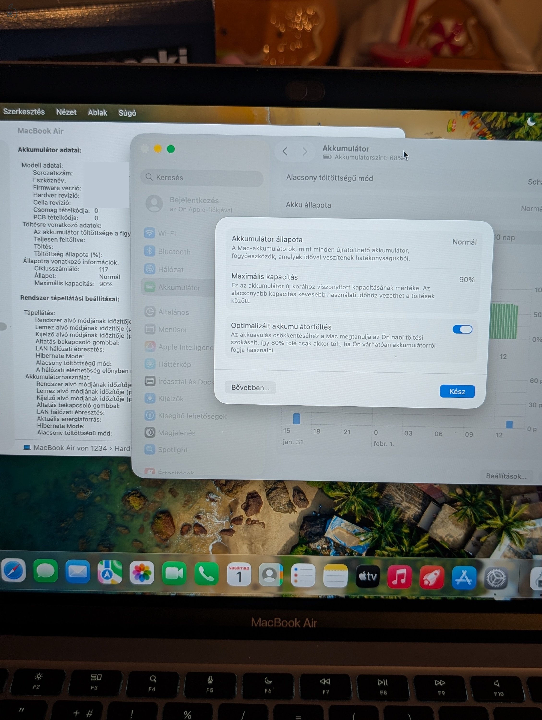 MacBook Air M1 8/512GB megkímélt