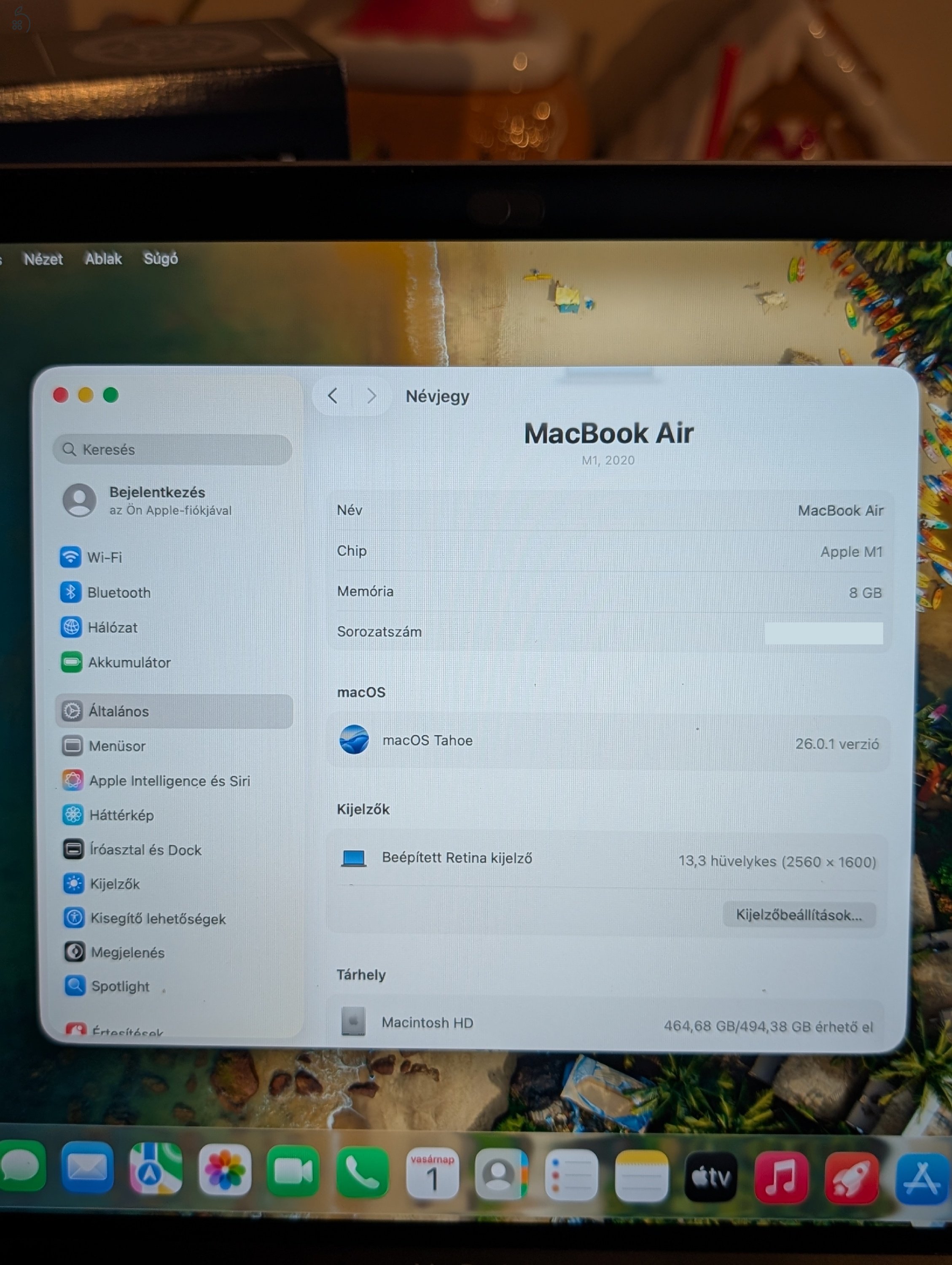 MacBook Air M1 8/512GB megkímélt