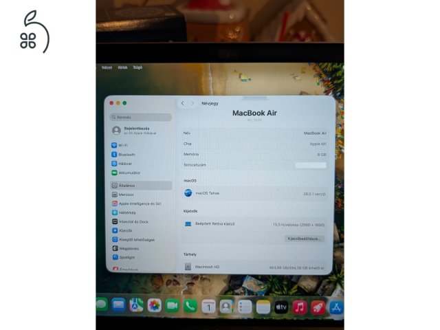 MacBook Air M1 8/512GB megkímélt