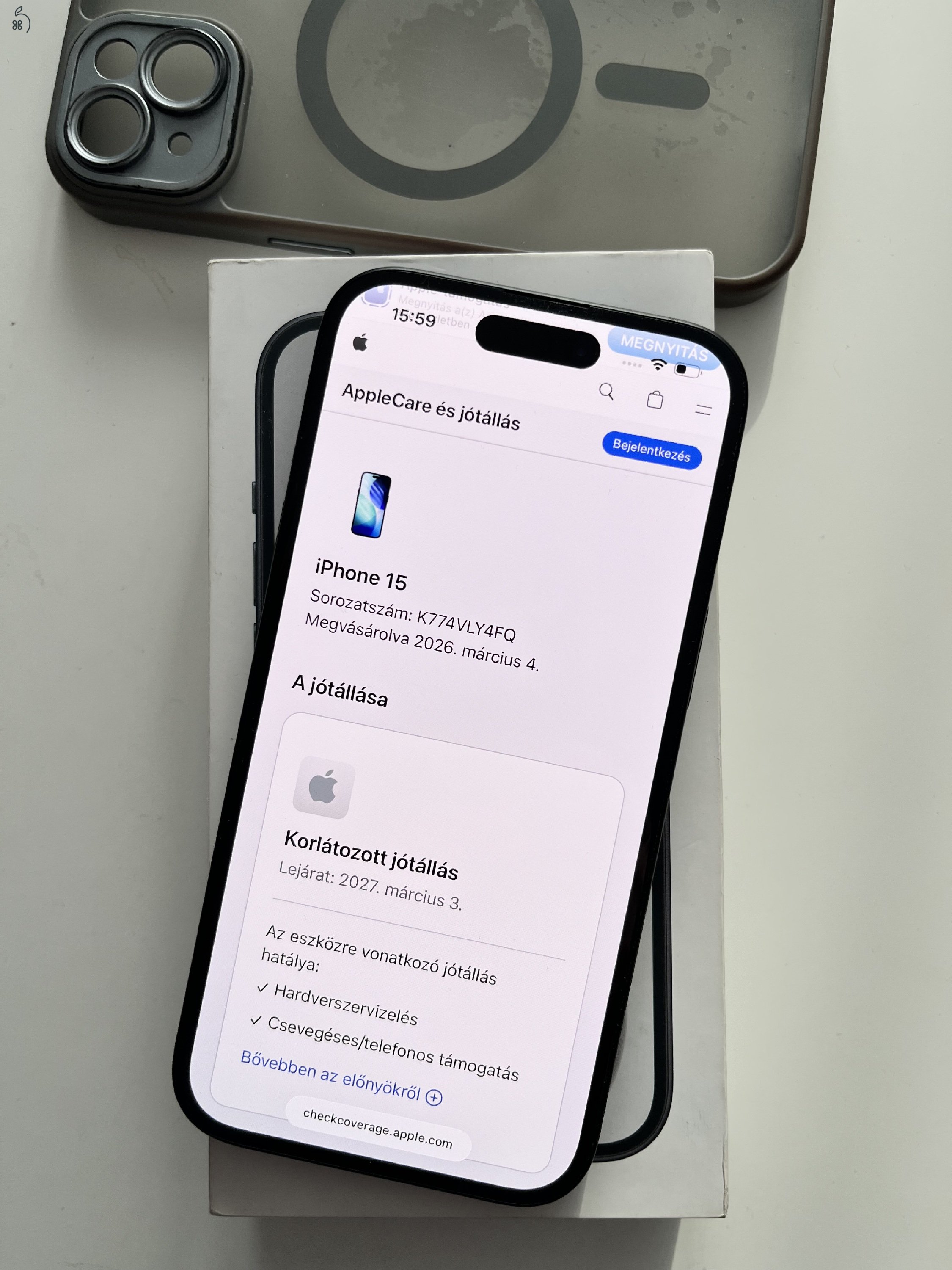 iPhone 15 256GB! Apple garancia! Akku 100%!