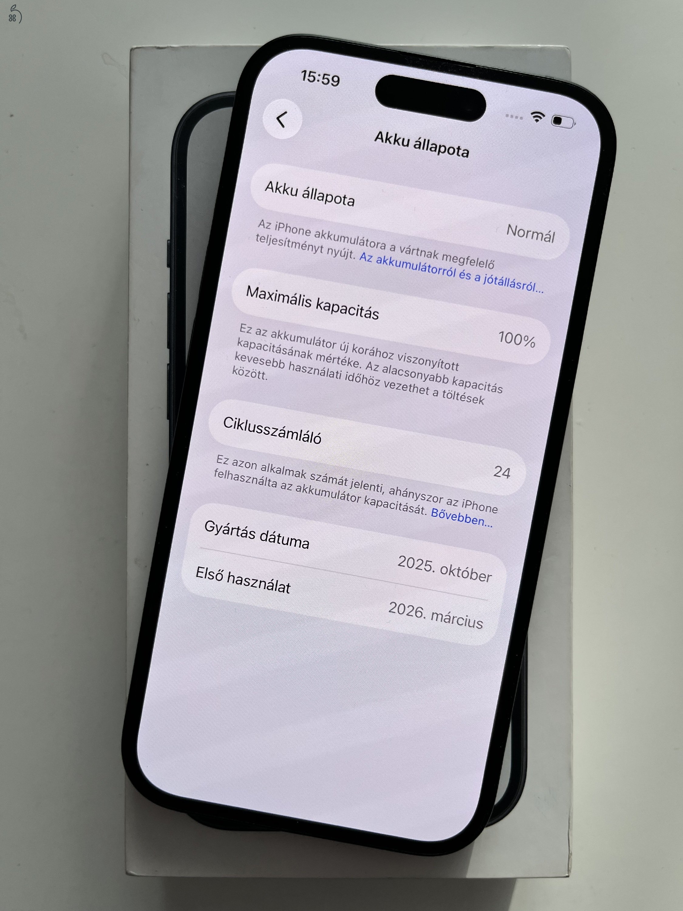 iPhone 15 256GB! Apple garancia! Akku 100%!
