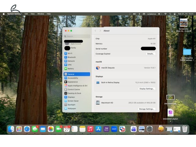Akció M1 MacBook Pro 512GB SSD 16GB RAM 96% akkumulátor Touchbar megkímélt magyar 100% SSD
