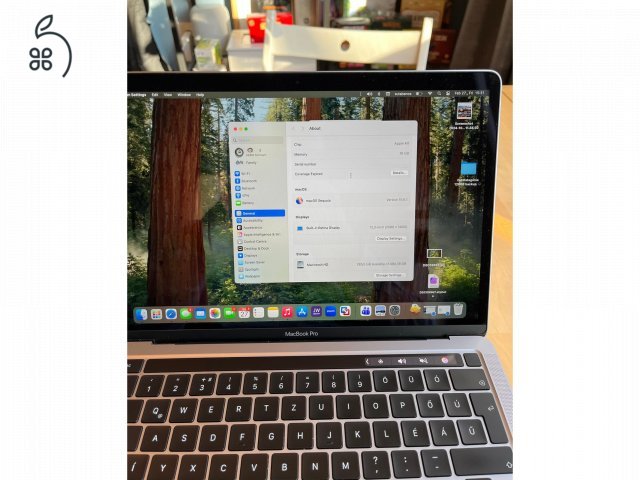 Akció M1 MacBook Pro 512GB SSD 16GB RAM 96% akkumulátor Touchbar megkímélt magyar 100% SSD