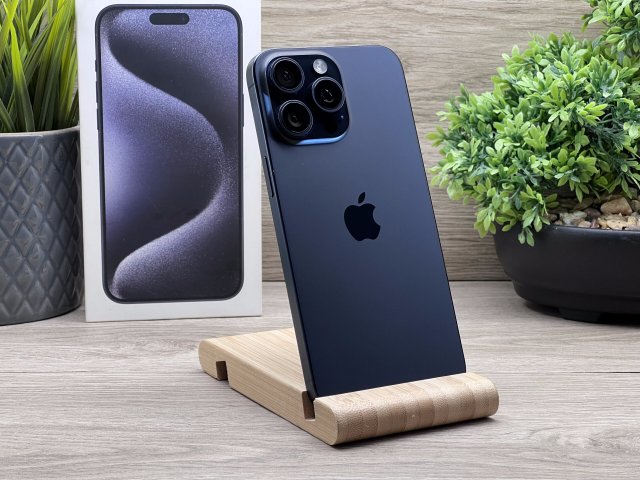 Hibátlan iPhone 15 Pro Max Blue Titanium 256GB 2 ÉV Garanciával 91%