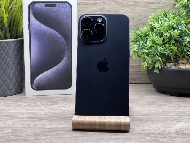 Hibátlan iPhone 15 Pro Max Blue Titanium 256GB 2 ÉV Garanciával 91%